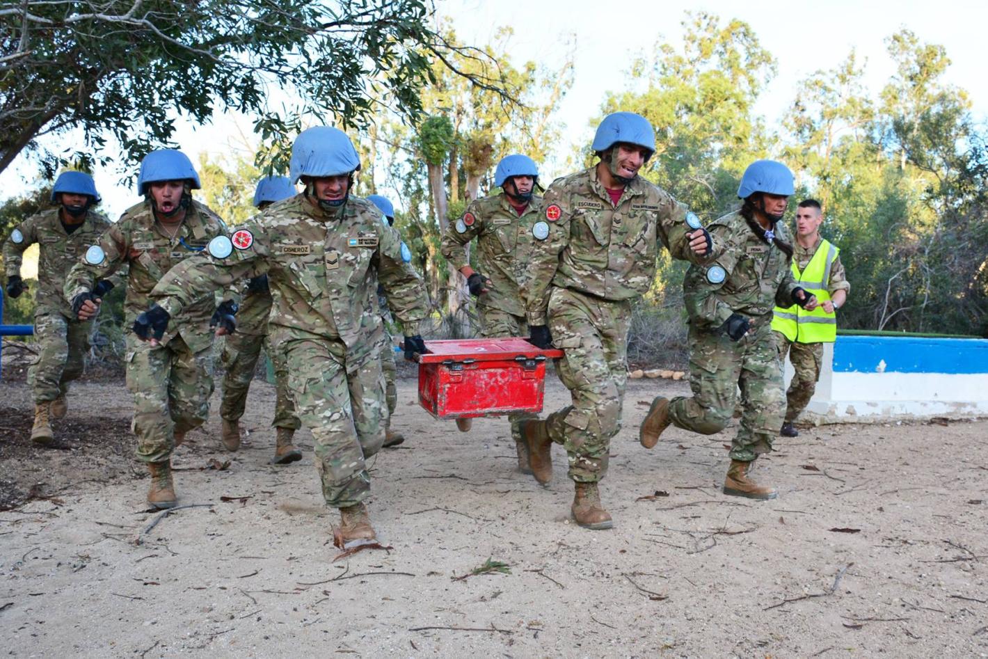 UN Blue Helmets on the ground